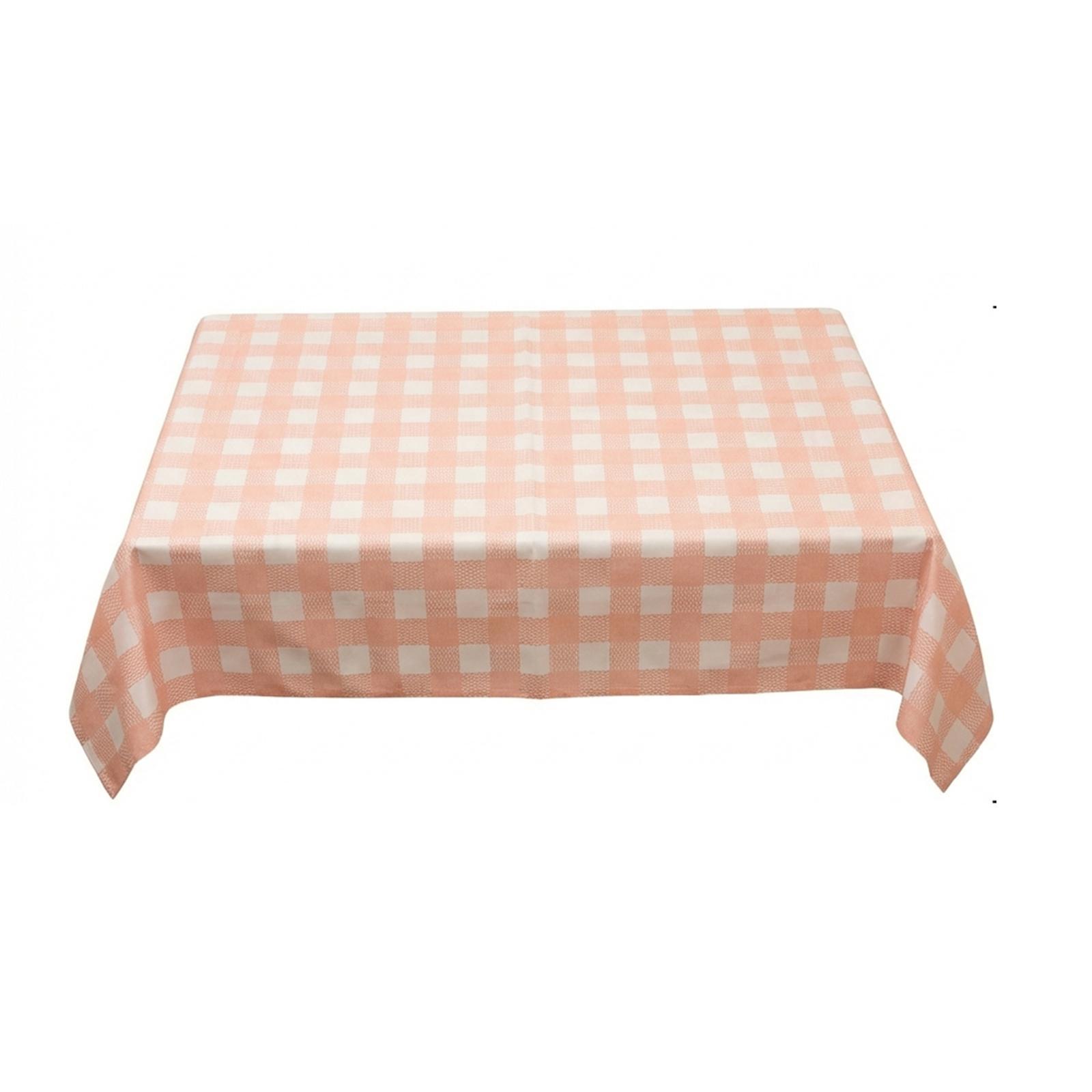 Rectangular Tablecloth Waterproof Oil-Proof PVC Material Easy-Clean for Home Dining Table 137x180cm Orange