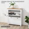 Mobiletto Portascale a 2 Cassetti Moderno Stretto Organizzatore in Legno per Corridoio con Ante a Ribalta Scaffale Regolabile per 6-12 Paia, Bianco
