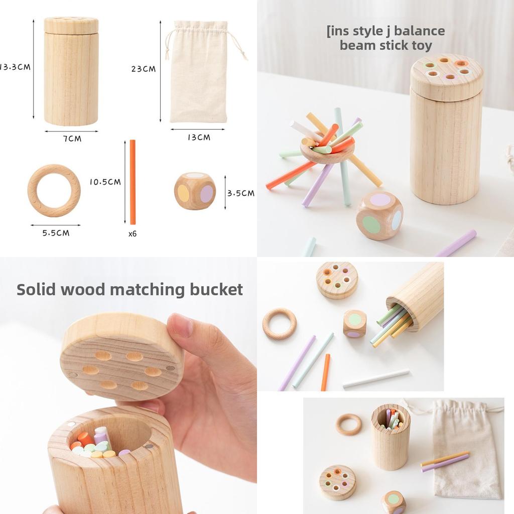 Wooden Take Color Balance Stick Game Children Puzzle Toy Set For Kids Fine Motor Skills And Concentration Development