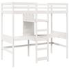 VidaXL Bunk Bed Frames Without Mattress White 75x190 Cm Solid Pine, Loft Bed Frame, Cabin Bed Frame, Frame 3308551