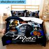 3PCS Rap Legend In Blue 3pcs Bedding,Including 3PCS Duvet Cover And 2pcs Pillowcases Perfect for Christmas,Ideal for Bedroom, Dormitory