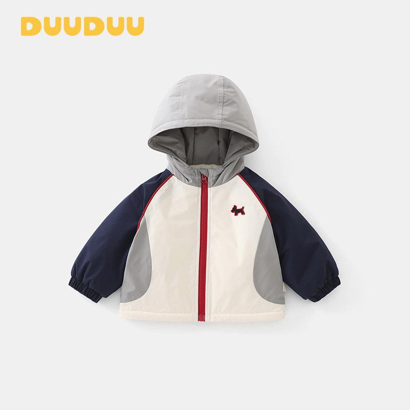 DUUDUU 2025 Winter Velvet-Enhanced Children s Korean Style Jacket 80 cm