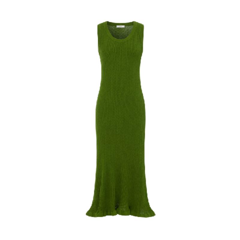 

Edition Ruffle Hem Sleeveless Knit Dress M 165