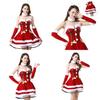 Christmas Santa Claus Costume Dress Backless And Strapless