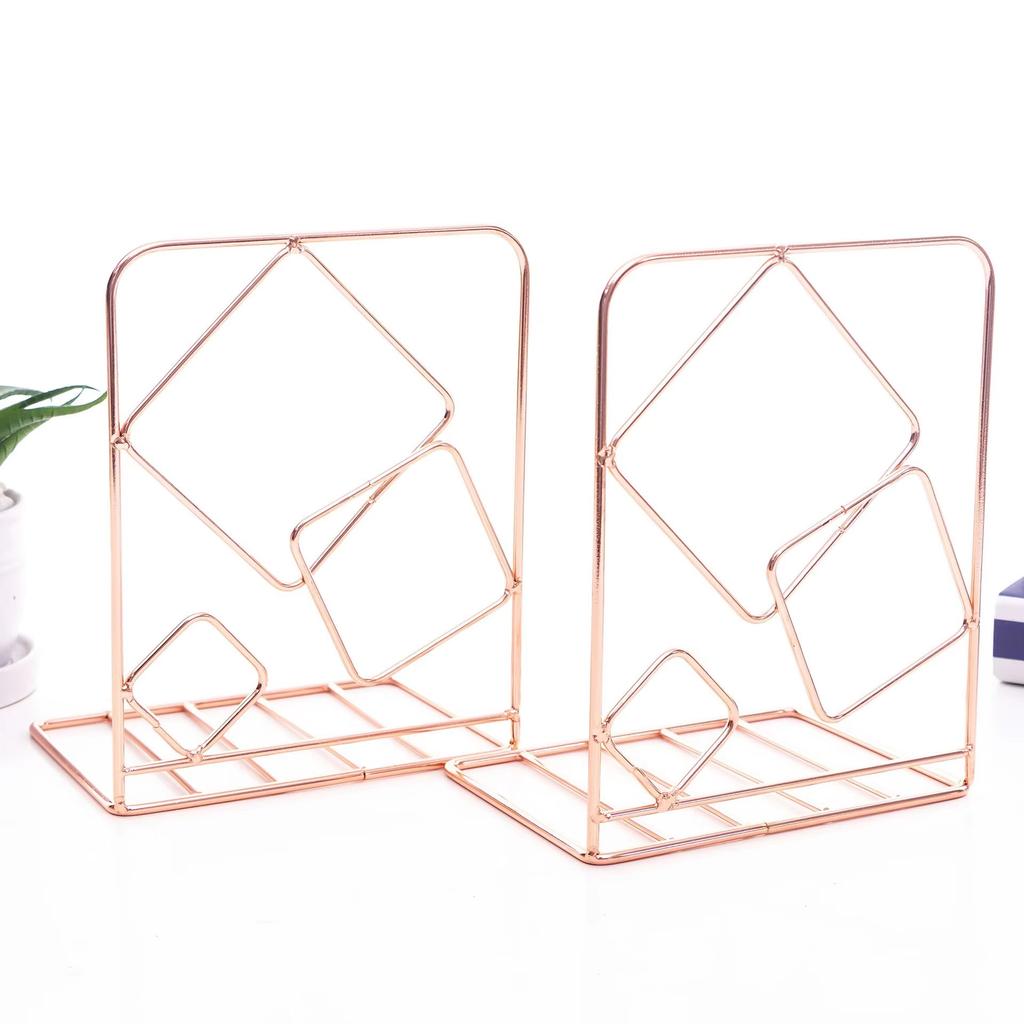 A Pair Iron Love Shaped Book Stand Study Accessories Book Storage Rack Holder Bookends For Office Home School Organizer Supplies