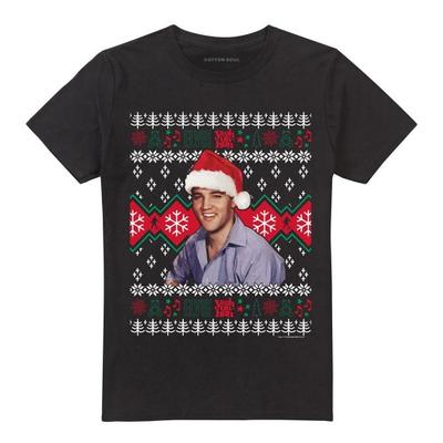 Elvis Presley Unisex Adult Ugly Christmas Sweater T-Shirt
