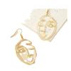 Niche Abstract Hollow Face Earrings - European/American Street Style