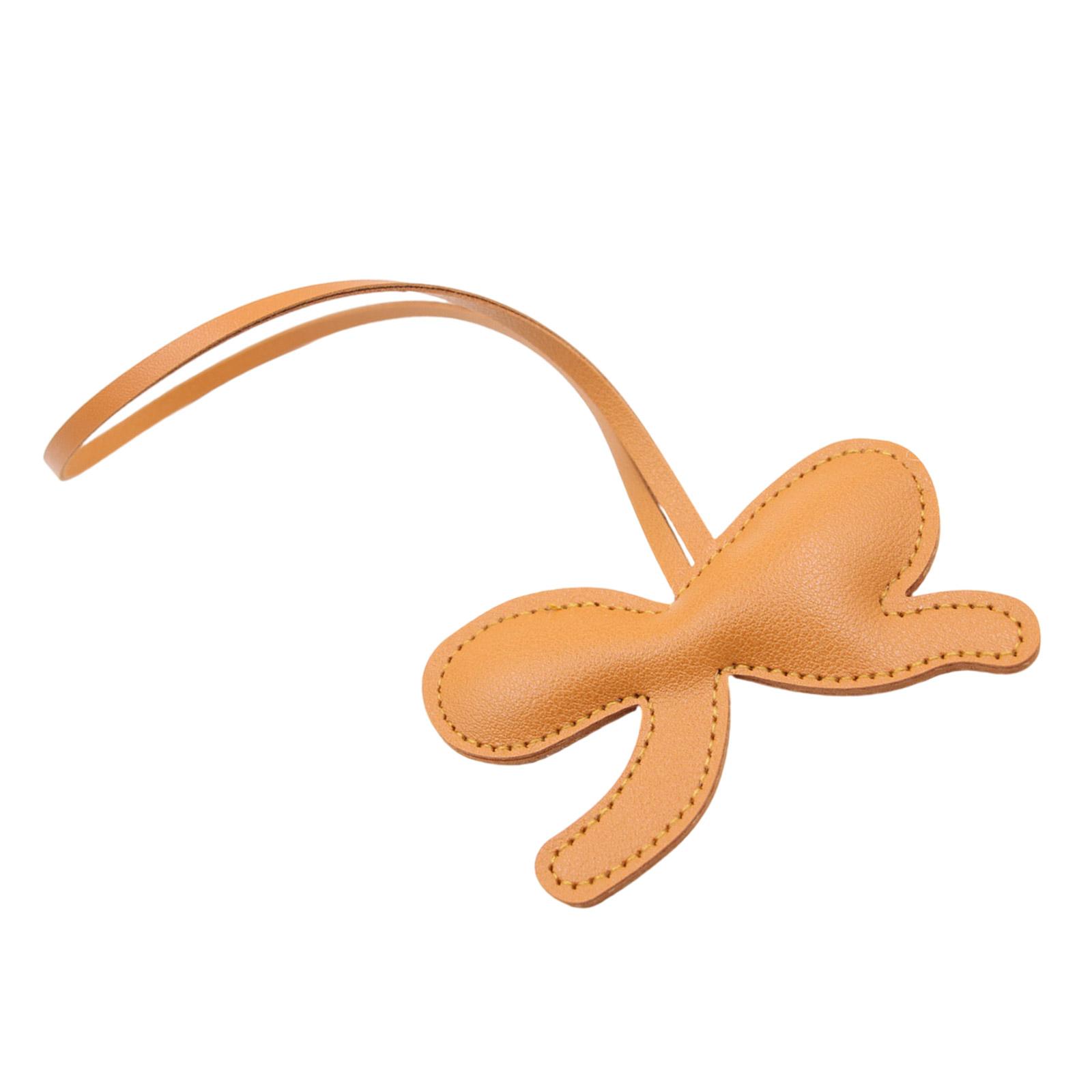 

Кожаный брелок-бантик, шарм для сумки, модные аксессуары для сумки, подвеска для сумки, ПУ-текстура, подходит для женщин, девушек, подарок жёлтый