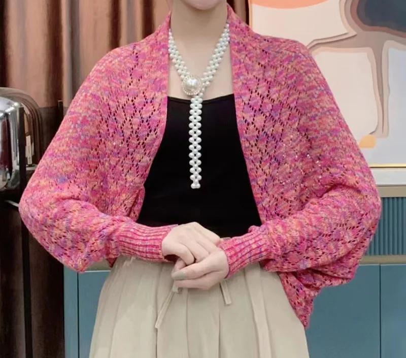 Versatile Knit Hollow Out Breathable High Quality One Layer Ramadan Muslim Women Islamic Diamond Shape Prayer Hijab Capes