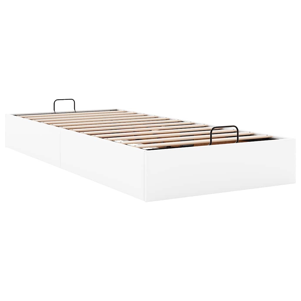 Vidaxl Rama Łóżka Otomana Bez Materaca, Biała, 100X200 Cm, Ekoskóra