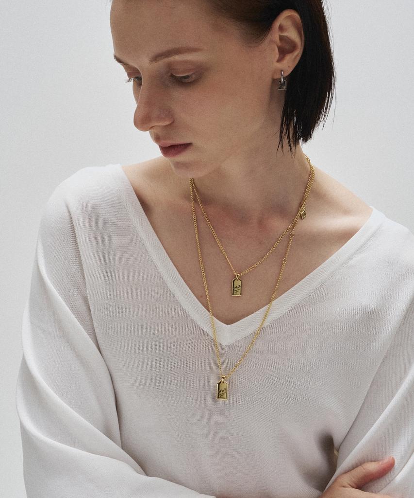 Gaman Silver Tag Necklace