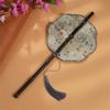 Ancient Style Chinese Bamboo Waist Fan Rollable Foldable Long Handle Fan Cooling with Tassel Group Fan Performance Props