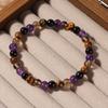 Hochwertiges Armband Tigerauge Stein Tee Kristall Amethyst Obsidian Armband Segensarmband Geschenk für die Familie