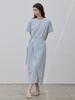Le Studio Wrap-Style Long Dress 2 Colors