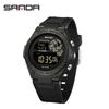 SANDA SD9098 Women's Electronic Watch Fashion Creativity Sports Night Light Chronograph Silicone Watch