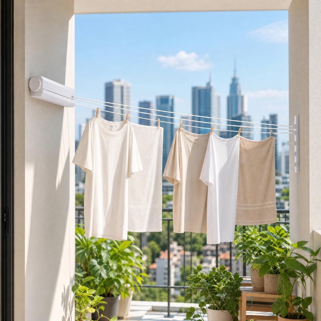 Spring Retractable Clothesline for Indoor Outdoor Drying