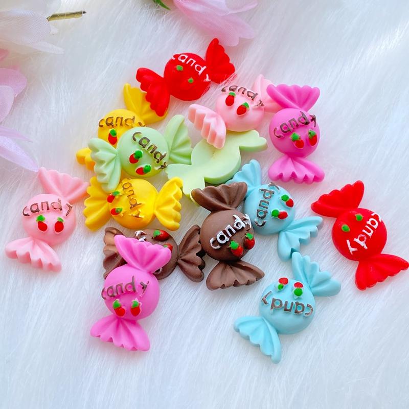 10 Stück Neue Gemischte Süße Cartoon Süßigkeiten Flache Rückseite Harz Scrapbooking DIY Schmuck Handwerk Dekoration Zubehör