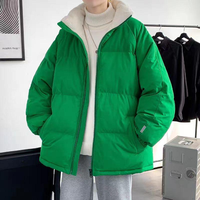 Winter Hong Kong Style Cotton Jacket - Warm, Windproof, Loose Fit, Plus Velvet Thickened Couple's Outerwear