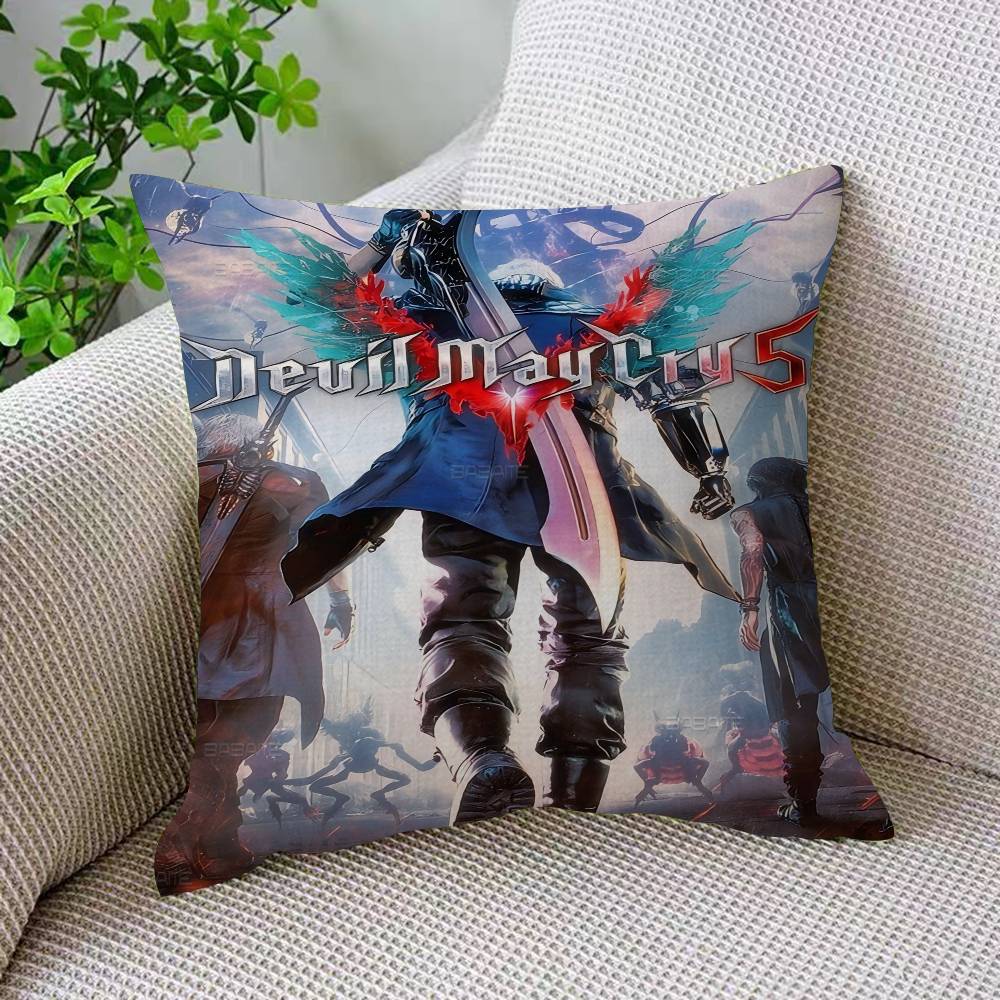 D-DevilS May Cry-S Cushion Cover Polyester Sofa Cushions Decorative Throw Pillows Home Decoration Pillowcover