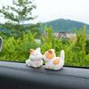 2Pcs Cute Car Ornaments For Car Center Console Screens, Rearview Mirrors Couple Animal Kissing Car Interior Decoration Amagi