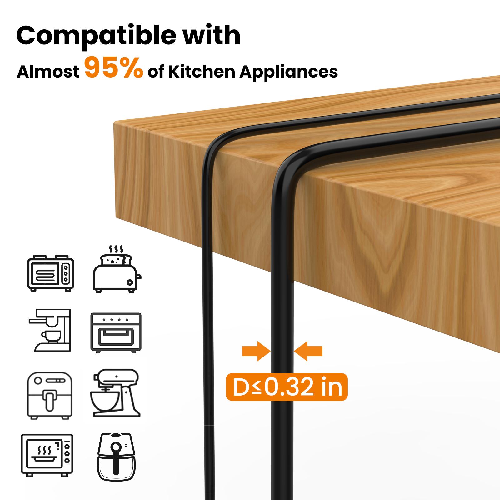 

AHASTYLE DD-06 3Pcs Cord Organizer for Appliances Self Adhesive Kitchen Appliance Cable Winder White