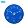 PATIKIL 30cm Wall Clock, Silent, No-Tick Round Wall Clock, for Office, Bedroom, Decorative Use, Blue