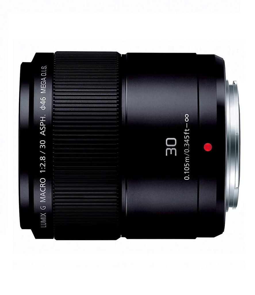 Panasonic Single Focus Macro Lens for Micro Four Thirds Lumix G MACRO MEGA Black 30mm/ F2.8 ASPH. / O.I.S. H-HS030