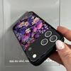 Shockproof Cover for iPhone 17 ProMax Pro Vintage Oil Painting Purple Floral Phone Case, Glossy Acrylic Back TPU Bumper