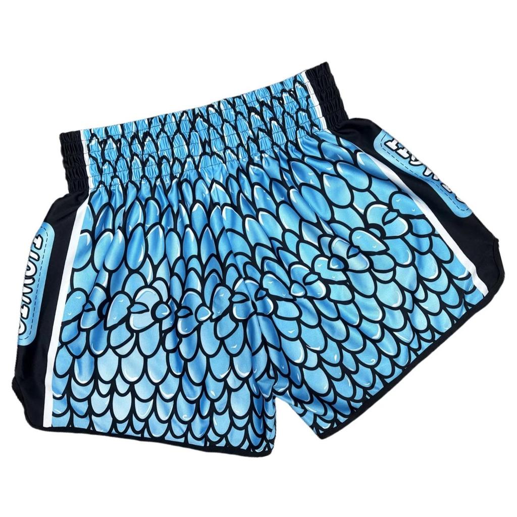 Twin Carp Fish Muay Thai Kickboxing Boxing MMA UFC Casual Shorts Gym Sport Unisex Men Women Workout Quick Dry Print Elastic High Waist Training