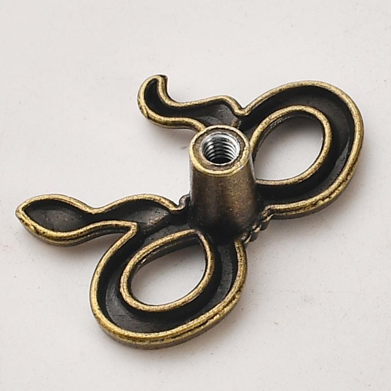 Bowknot Single-Hole Handle For Wardrobe Doors Drawers And Cabinets Retro Zinc Alloy Single-Hole Furniture Small Handle