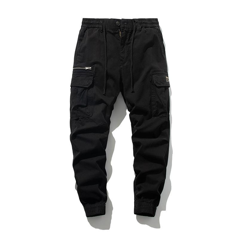 

Комбинезоны Мужские Весенне-осенние Уличные Спортивные Штаны Завязки на Щиколотках Свободные Уличный Тренд Мужские Повседневные Штаны 38 чёрный