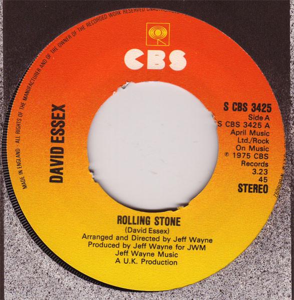 

7inch Record DAVID ESSEX - Rolling Stone SCBS3425 CBS 1975 UK Rock Used