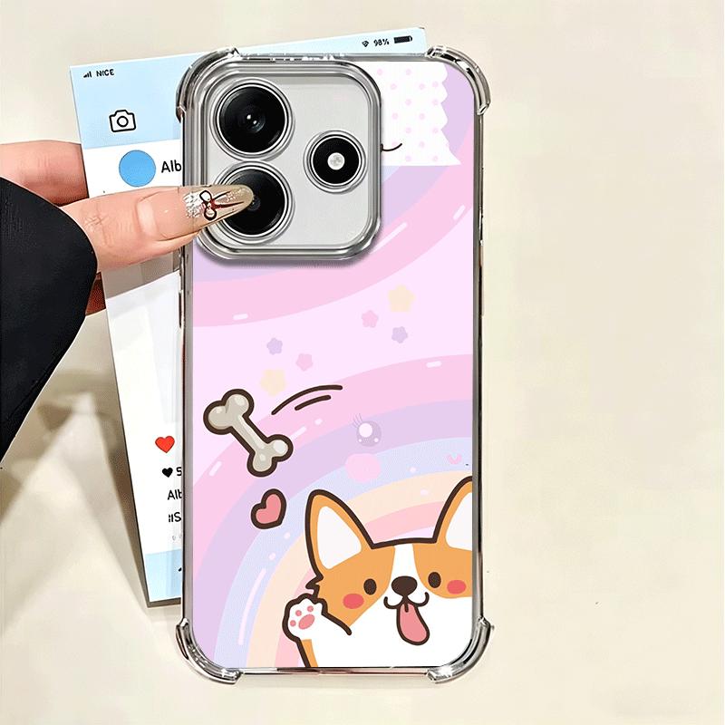 

Corgi Dog Cute Plating Phone Case For Xiaomi Poco X5 X6 X7 X8 Pro Max F8 Ultra F7 M8 M7 M5S Redmi 15C 15 14C 13C 13 X3 12C F6 Xiaomi Poco F8 Ultra