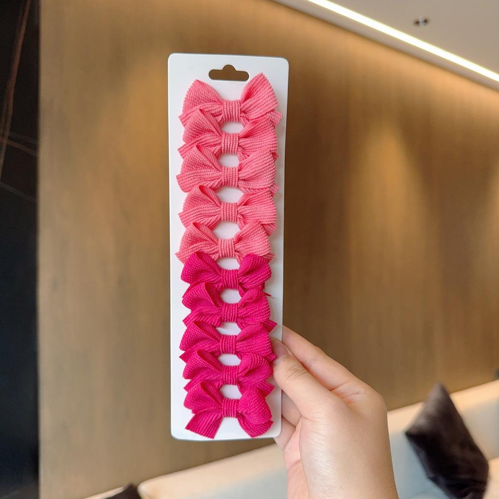 4/6/10Pcs Baby Bows Hair Clip For Kids Girls Hairpin Solid Color Hairpins Barrettes Handmade Headwear Hair Accessories