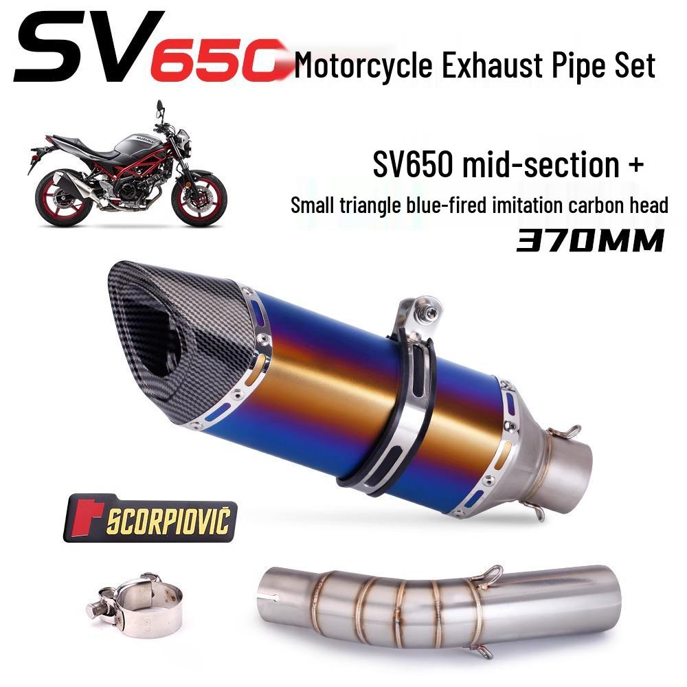 SV650 Stainless Steel Exhaust and Muffler Kit for Motorcycles - Easy Installation