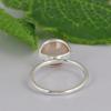 Rose Chalcedony Ring, Round Gemstone Ring, 925 Sterling Silver Thin Band, Pink Chalcedony Ring, Minimalist Gemstone Jewelry, Gift for Her