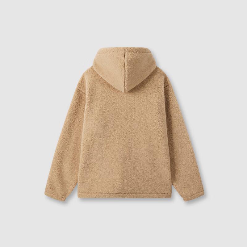 Gap Unisex Filz-Logo Kapuzenpullover mit Lammfell-Imitat-Futter