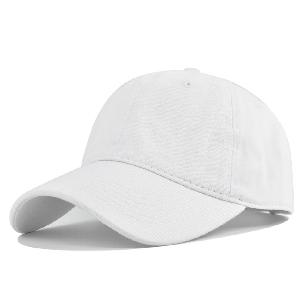 Classic Round Top Cotton Baseball Cap Adjustable Sunshade Casual Hat In Black