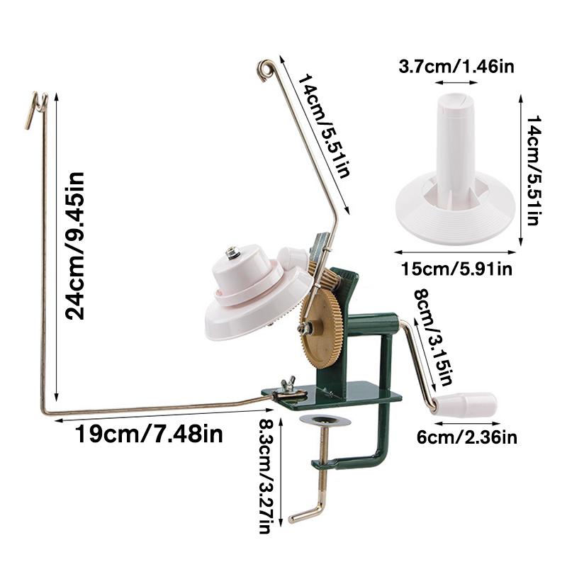 Imazy Yarn Cake Winder Spinner for Crocheting Hand Operated Ball Winders Machine for Knitting Crafting Knit Tool Supplies