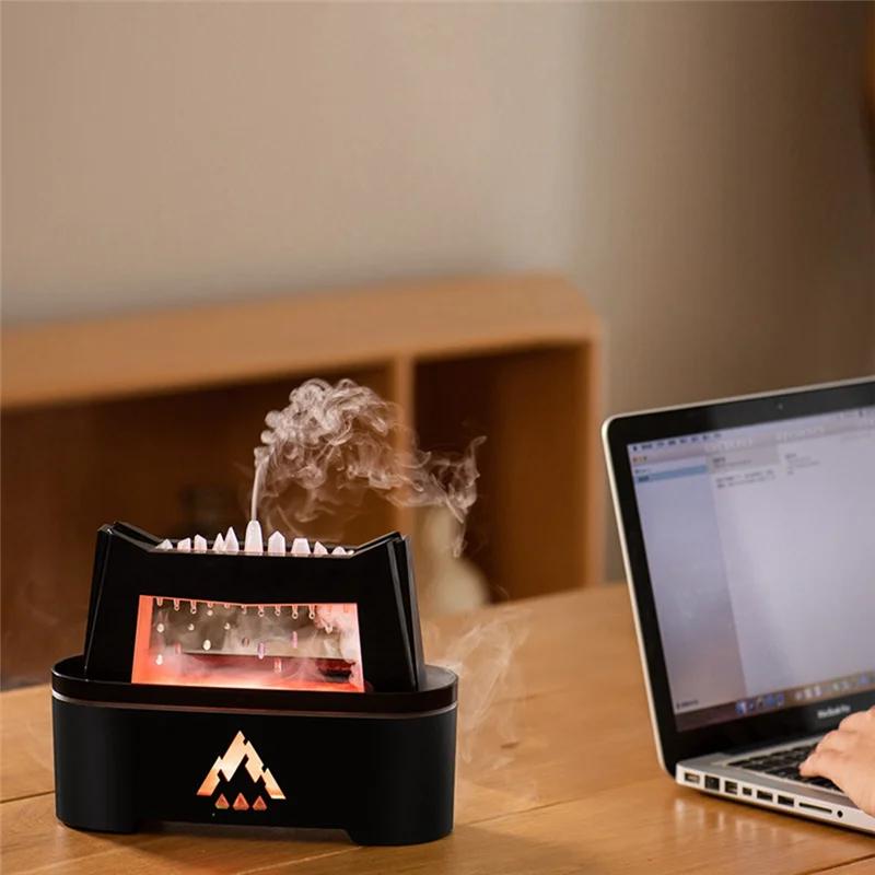 ABGP-Simulation Raindrop Flame Aromatherapy Air Humidifier Essential Oil Diffuser For Home Diffusor White EU Plug Durable Easy T