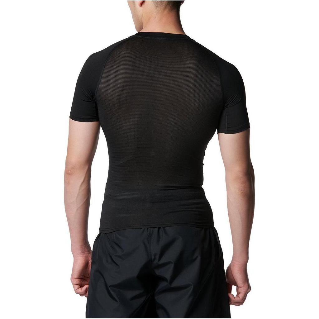Under Armour Ua Heat Gear Effen Logo Compressie Nauwsluitend Ronde Hals T-shirt Heren Tops Zwart 1358643-001