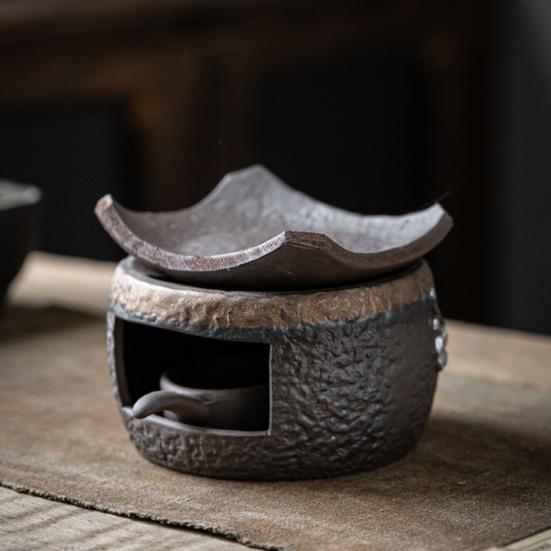 Ceramic Aromatherapy Candle Warmer Incense & Tea Pot Heater Diffuser Zen Atmosphere Decor for Home Meditation