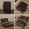 Stylish PU Leather Watch Band Storage Box Holds 12 Straps Flocking Interior Detachable Wrist Strap Designs Daily Use