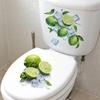 Fresh Lime Ice Cube Toilet Stickers, Self-adhesive Waterproof Bathroom Decorative Stickers, Bathroom Wall Stickers
