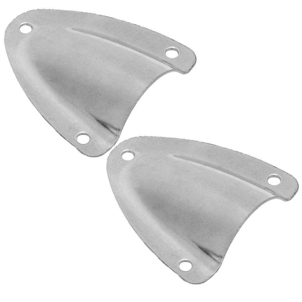 2pcs Clam Shell Vent Cable Pass Through Protective Cover Polished Stainless Steel Hardware for