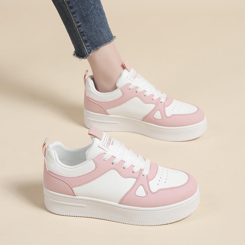 New thick-soled student waterproof casual shoes breathable and heightened soft-soled non-slip wear-resistant board shoes