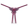 Pearl Panties Ladies Sexy Sequins Embroidery Open Gear Massage Sexy Transparent Mesh Low Waist Thong Head 2242