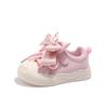 Fashion Versatile Girls Shoe Spring 2025new Kids Sneakers Soft Soled Girls' Bow Casual Shoes Anti Slip Child Canvas Shoe Zapatos