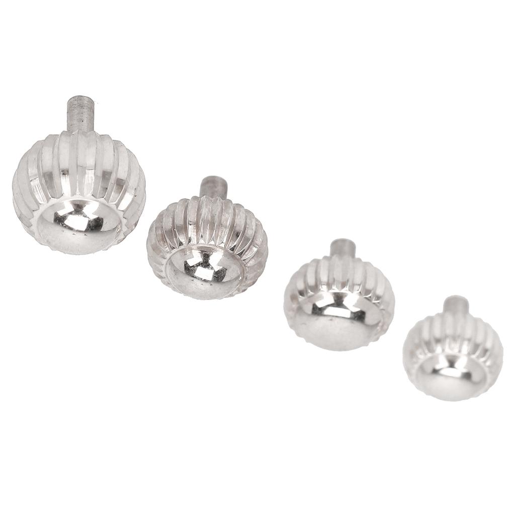 4Pcs Watch Crown Parts Easily Use Various Sizes Wear Resistant Wrist Watch Crown Replacement for Watch Repairer