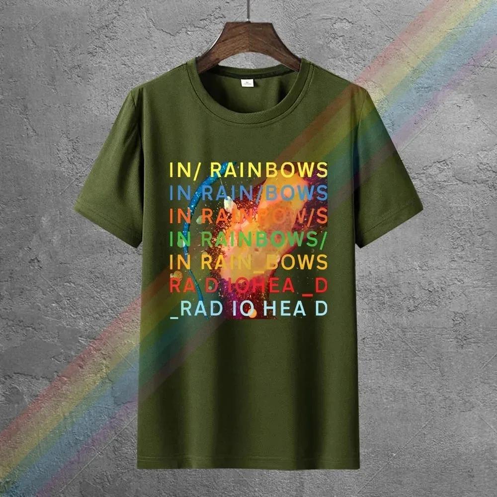 Radiohead in Rainbows Rock Radiohead Czarny T-Shirt S-5Xl Męski Bawełniany T-Shirt Moda Męski T-Shirt Zwykły